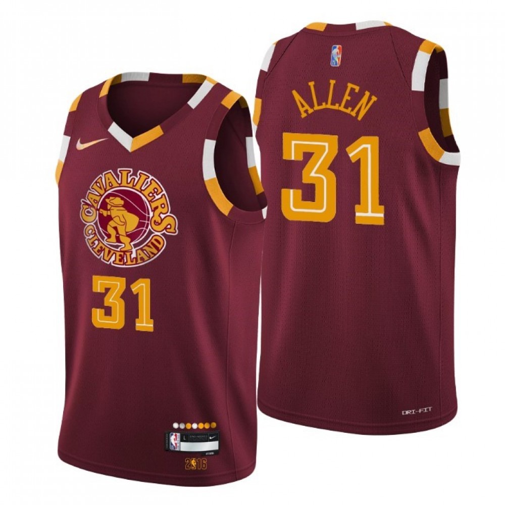Men's Cleveland Cavaliers Jarrett Allen #31 Wine 2021/22 Swingman NBA Jersey - City Edition-Pro Kit Vault | Brand New 26/27 Sports Jerseys